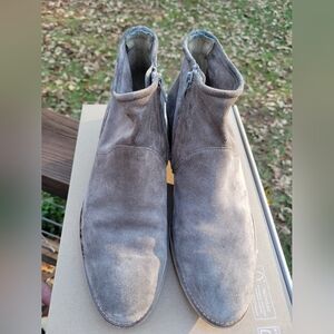 Paul Green Gray Suede Ankle Boots